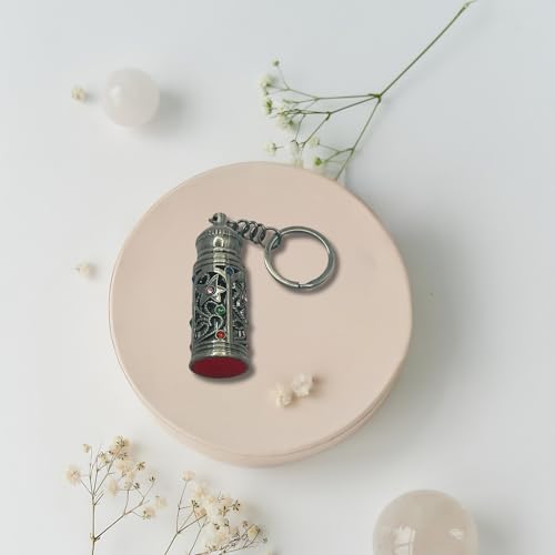 Anointing Oil Bottle Keychain - color: Pewter