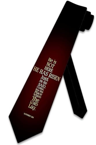 Three Rooker Religious Ties Mens Easter Necktie Cross Tie