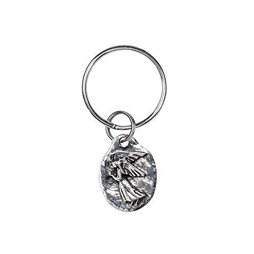 DANFORTH Guardian Angel Keyring | Pewter Keychain Handcrafted in USA