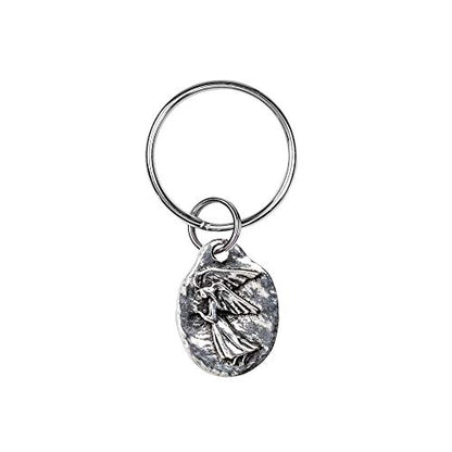 DANFORTH Guardian Angel Keyring | Pewter Keychain Handcrafted in USA
