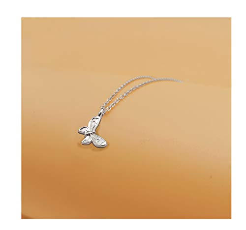 Baydurcan Silvery Necklace for Women Pendant Chain Friendship Necklace Gift - style: butterfly s