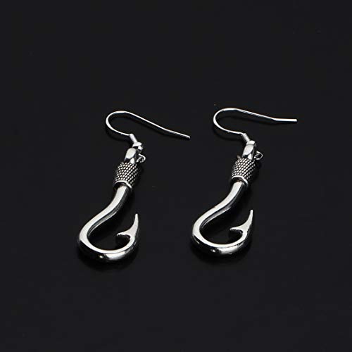 CHOORO Fish Hook Earrings Fishing Hook Pendant Jewelry Fishing Girlfriend Gift for Girlfriend Jewelry Gifts Womens Earrings Fish Hook for Her