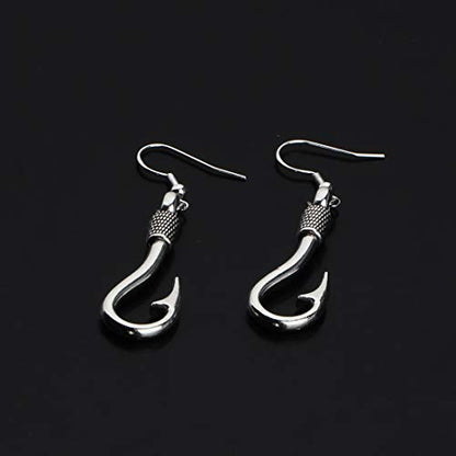 CHOORO Fish Hook Earrings Fishing Hook Pendant Jewelry Fishing Girlfriend Gift for Girlfriend Jewelry Gifts Womens Earrings Fish Hook for Her