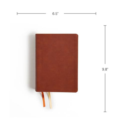 CSB Study Bible, Personal Size, Digital Study Edition, Burnt Sienna LeatherTouch, Red Letter, Study Notes and Commentary, Illustrations, Articles, Word Studies, Outlines, Timelines