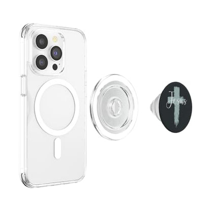 Jesus On Cross Paint Cool Religion God Faith Christian Gift PopSockets PopGrip for MagSafe - style: Magnetic PopGrip