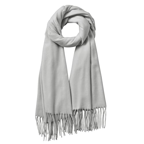 Clothirily Womens Winter Scarf, Oversized Long Blanket Plaid Shawl Wrap - color: Grey