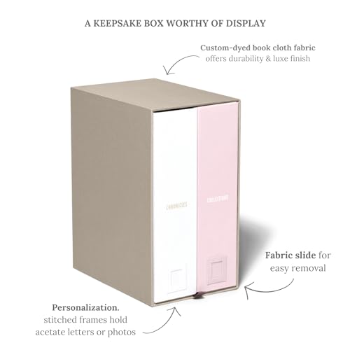 Savor I Baby Deluxe Box | Acid-Free Newborn Keepsake & Memory Organizer with 52 Labels, 9 Drawers, 8 File Folders | Gift for Pregnancy, Gift for Mom & Baby Shower, Pink, No Customization - color: Pink
