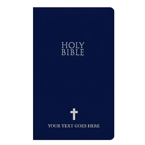 Personalized NIV Small Print Bible for Adults, Name Engraved, Standard Size - color: Blue, style: New International Version
