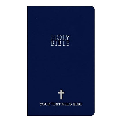 Personalized NIV Small Print Bible for Adults, Name Engraved, Standard Size - color: Blue, style: New International Version