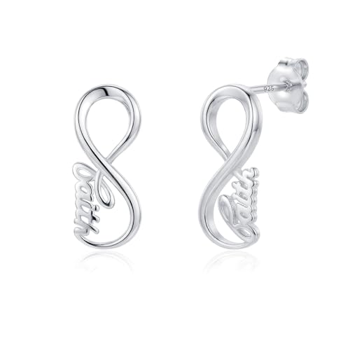 14K Gold Plated Sterling Silver Cross Drop Earrings - color: Infinity-Silver