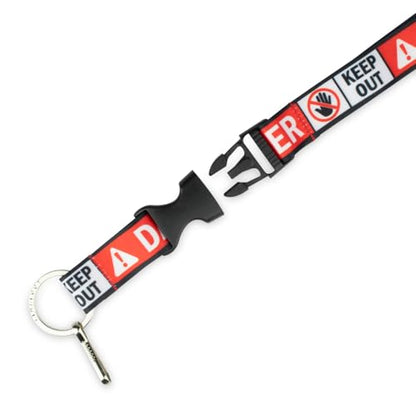 Limeloot Lanyard – Soft Neck Lanyard with Quick Release & Key Ring – ID Badge Holder & Keychain Lanyard for Men & Women - color: Danger