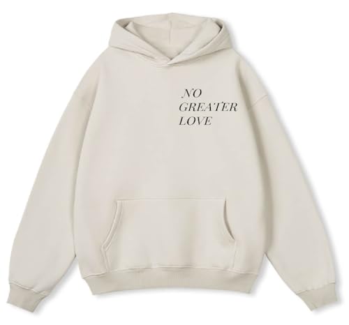 Women Men Hoodies Oversized Fleece Sweatshirt Fashion Clothing Fall Christian Sweaters Ties - color: Beige, size: Medium