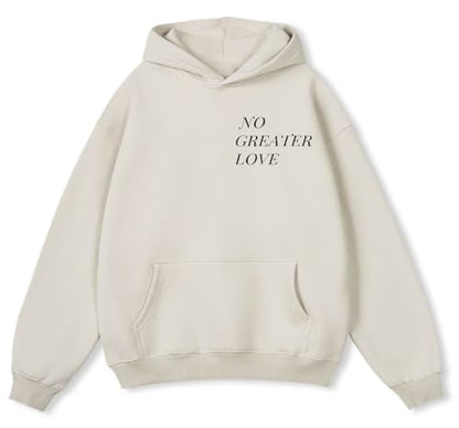 Women Men Hoodies Oversized Fleece Sweatshirt Fashion Clothing Fall Christian Sweaters Ties - color: Beige, size: Medium