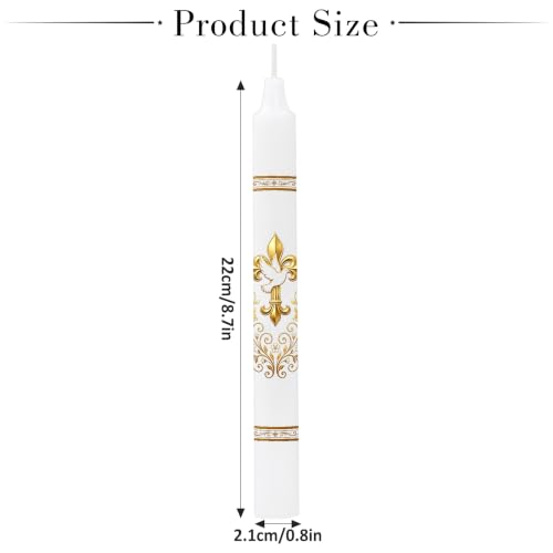 Baptism Candle, Baptismal Candles for Boys Girls, Catholic Gift - color: Baptism