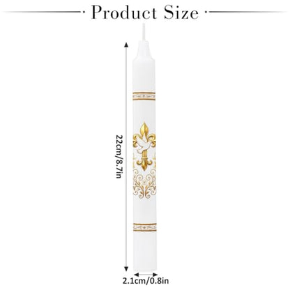 Baptism Candle, Baptismal Candles for Boys Girls, Catholic Gift - color: Baptism