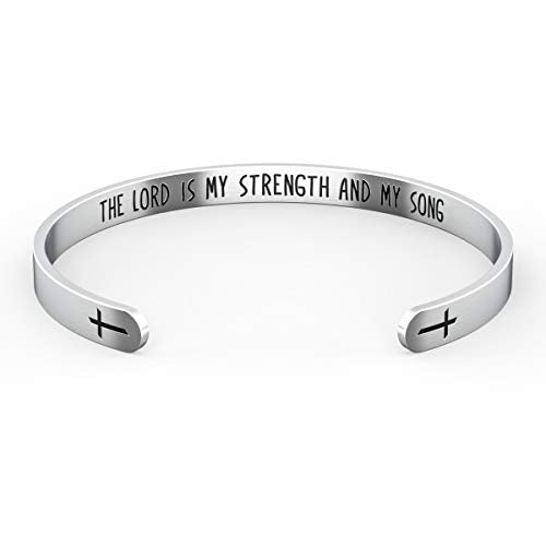 Happy Kisses Love One Another As I Have Loved You Cross Bracelet – Religious Bracelet – John 15:12 — Catholic or Christian Women & Girls - style: My Strength