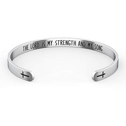 Happy Kisses Love One Another As I Have Loved You Cross Bracelet – Religious Bracelet – John 15:12 — Catholic or Christian Women & Girls - style: My Strength
