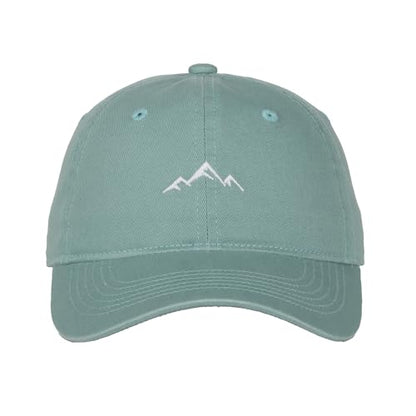 Outdoor Cap Mountain Embroidered Dad Hat Adjustable Soft Cotton Polo Style Unstructured Baseball Cap for Men & Women - color: Sage
