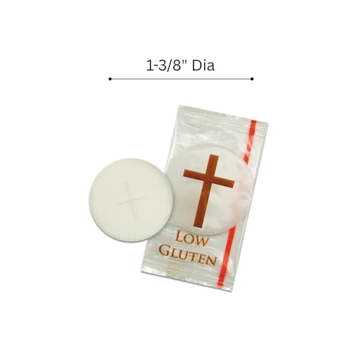 Low Gluten Individual Communion Hosts, 25 Count, 1-3/8 Inch Wafers, Wheat