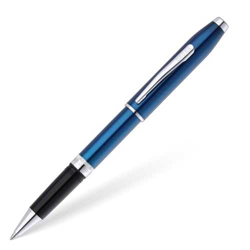 Cross Foundry Translucent Blue Rollerball Pen, Medium Point, Black Ink - color: Glossy Translucent Blue