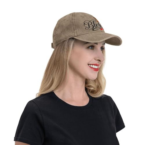 for Mom Grandma Auntie, Guardian Butterfly Embroidered Baseball Cap for Women, Meaningful Hat - color: Khaki Butterfly Blessed