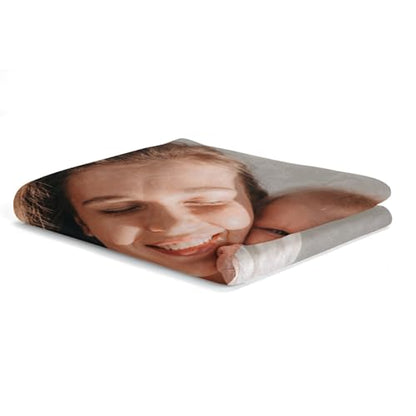 inkArts Custom Blanket with Photo, Personalized Blanket, Customized Photo Blankets, Customizable Picture Blankets, Personalized Mom Blanket Gifts for Mom Baby Kid Family - color: 1 Photo