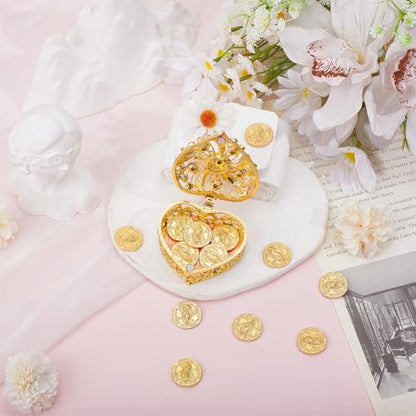 Gold Wedding Arras Coin Set With 13 Coin Heart Shaped Crystals Wedding Decorative Box Arras De Boda Cristiana For Weddings Ceremony Regalos Para Bodas De Matrimonio