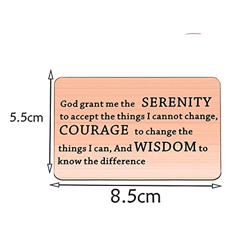 TGBJE Inspirational Wallet Card Inspirational Christian Bible Verse Gift Religious Gift Serenity Prayer Gift God Grant Me The Serenity to Accept The Things Gift - color: RG serenity card