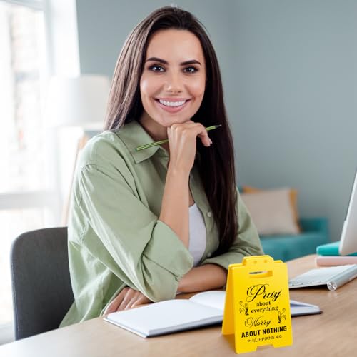 Christian Bible Verse for Women - Pray About Everything, Worry About Nothing, Quote Philippians 4:6, Motivational Religion Desk Decor for Women Men Friend Galentines Valentines Day Birthday - style: PRAY ABOUT EVERYTHING, WORRY ABOUT NOTHING