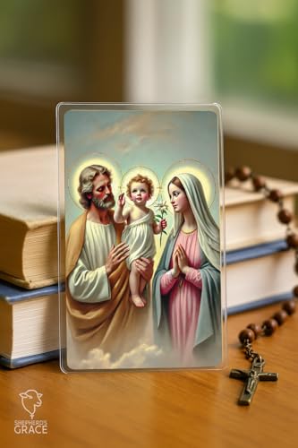 Holy Family Protection Prayer Cards, Pocket Size 5-Pack