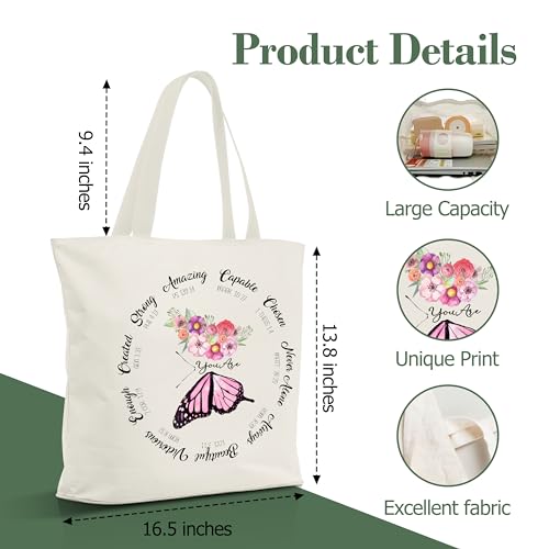 Christian Gifts Canvas Tote Bag Aesthetic for Women - style: You Are