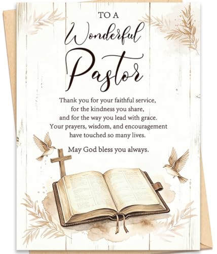Thank You Pastor Card, Pastor Appreciation Card - color: BK-143