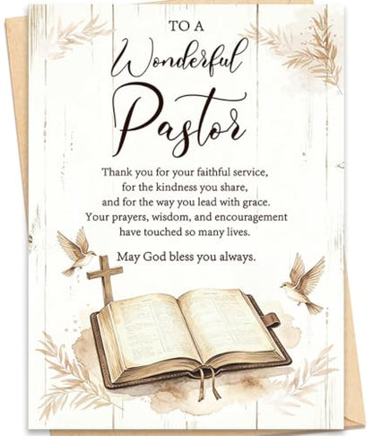 Thank You Pastor Card, Pastor Appreciation Card - color: BK-143