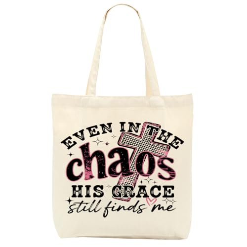 Christian Gifts for Women, Floral Faith Canvas Tote Bag, Faith Gifts for Women Mom Inspirational - color: Inspirational 772