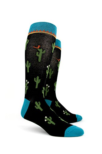 Foot Traffic Men's Outdoor-Themed Socks for Nature Lovers, Sizes 7–12 - color: Cactus