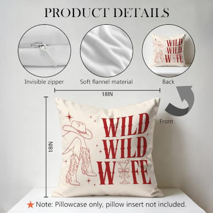 Retro Cocktail Cowgirl Pillow Cover 18x18 Double-Sided - color: Color-19