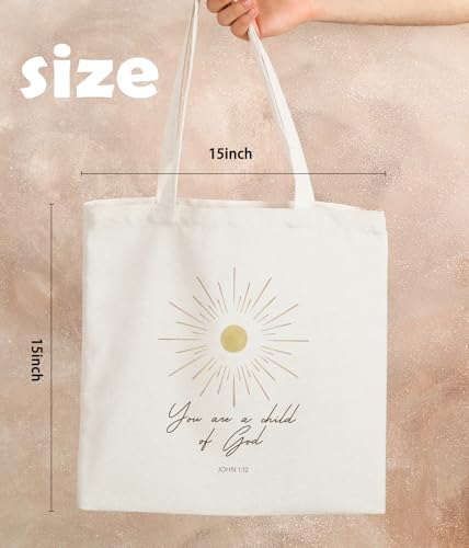 Inspirational Christian Bible Verse Foral Tote Bag for Women - color: Bible1