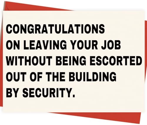 YiKaLus Congratulations Coworker Leaving Job Card,Farewell Card for Friends - style: card 454