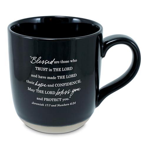 Lighthouse Christian Products God Bless You Pastor - Appreciation Gift - 18 ounce Black Ceramic Coffee Mug Faith-Inspired Drinkware - Christian Giftware - style: God Bless You Pastor