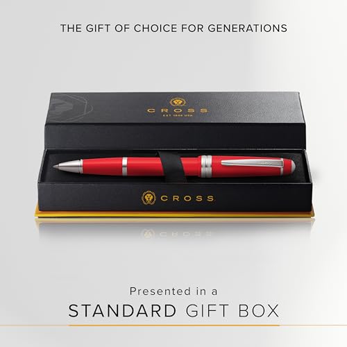 Cross Bailey Light Rollerball Pen, Polished Red, Medium Point, Black Ink - color: Red