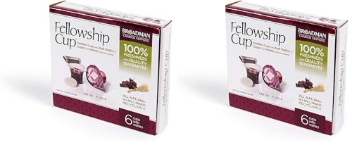 Broadman Pre-filled Communion Fellowship Cup Juice and Wafer, 6 Count, 2pk. - size: 6 Count (Pack of 2)