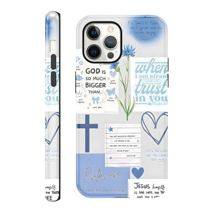 Cute Blue Jesus Christian Phone Case for iPhone 12 Pro Max 6.7'' - color: Blue, size: iPhone 12 Pro Max