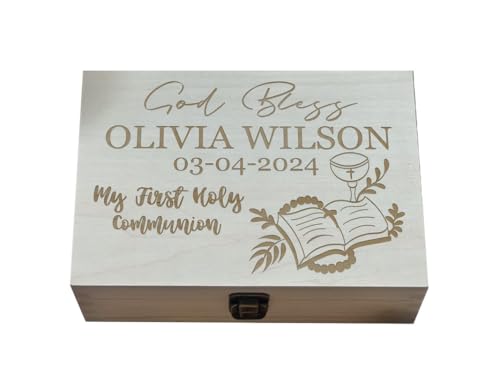 Custom Engraved First Holy Communion Keepsake: Name and Date for a Spiritual Milestone - Cherished Gift for a Holy Day