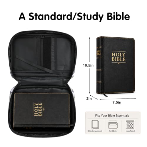 Tactical Bible Cover for Men, Camouflage Bible Case with Molle System, Hook-and-Loop Panels for Personal Patches,with Removable Shoulder Strap, Includes 2 Replaceable Patches - color: Camouflage