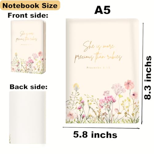 Bible Verse Lined Journal Notebook for Women Men, Christian Gifts for Women - color: Multi 0338