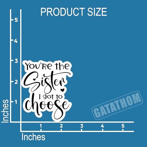 (3Pcs) You’re The Sister I Got to Choose Sticker – Best Friend Quote Stickers for Sisters Besties Friendship Soul Sister in Law, Waterproof Vinyl Decals for Laptop Water Bottle Scrapbook, 3" x 2.5" - color: You're the Sister I Got to Choose