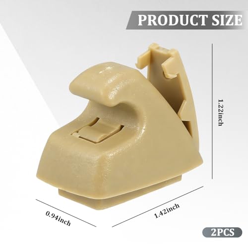 2PCS Car Sun Visor Clip Retainer, OEM#95994975 95994976 Vehicle Sun Visor Hook Bracket, Auto Sunvisor Holder Clip Replacement, Compatible with Cruze 2011-2016 Sonic 2012-2020 (Beige) - color: Beige