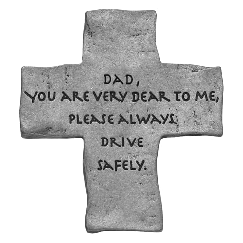 True Faith Jewelry Drive Safe Cross Car Visor Clip, Christian Religious Automotive Accessories, Driver Gifts, 2 x 1-3/4 Inch, Pewter, Dad - size: Dad