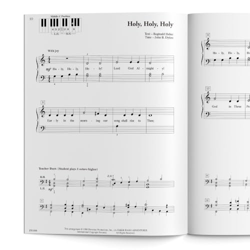 PlayTime Piano: Hymns - Level 1 | Faith-Based Faber Piano Method Book | Christian Piano Sheet Music Songbook for Early Elementary Students | Sunday School and Church Piano Repertoire
