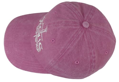 Christian Jesus Hat for Men Women, Adjustable Cotton Embroidered The Way The Truth The Life Baseball Cap - color: Pink
